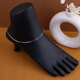 Silver Box Chain Anklet